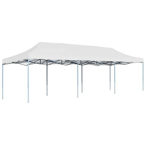 Hommoo Folding Pop-up Party Tent 3x9 m White VD46733
