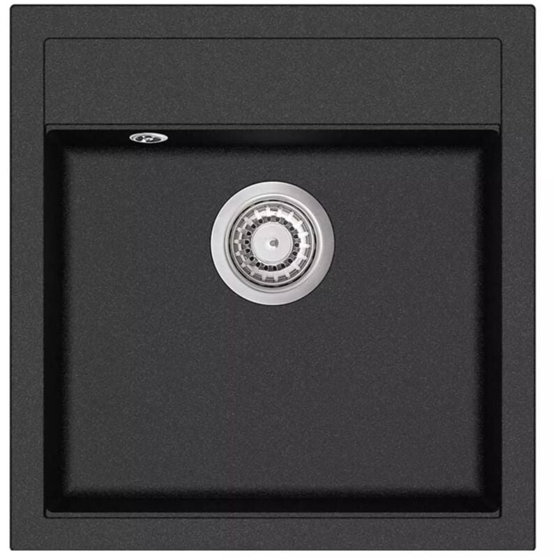 

Fregadero de cocina con un seno de granito negro - Hommoo