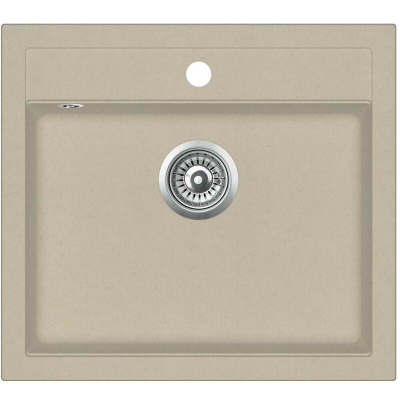 

Fregadero de cocina de granito con un seno beige - Hommoo