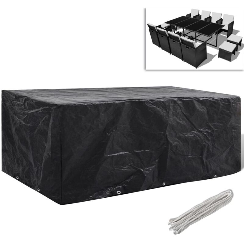

Funda de muebles de jardín de ratán 10 ojales 229x113 cm - Hommoo