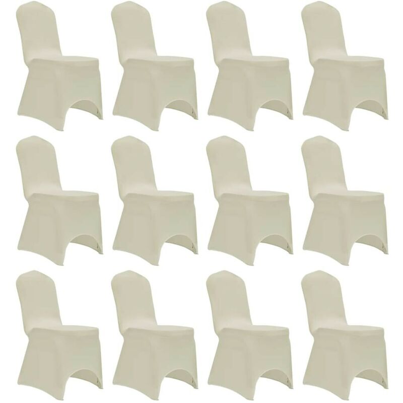 

Funda de silla elástica 12 unidades crema - Hommoo