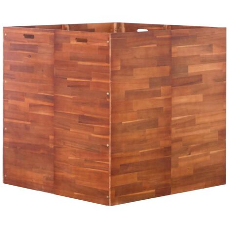 Hommoo Garden Planter Acacia Wood 100x100x100 cm VD28246