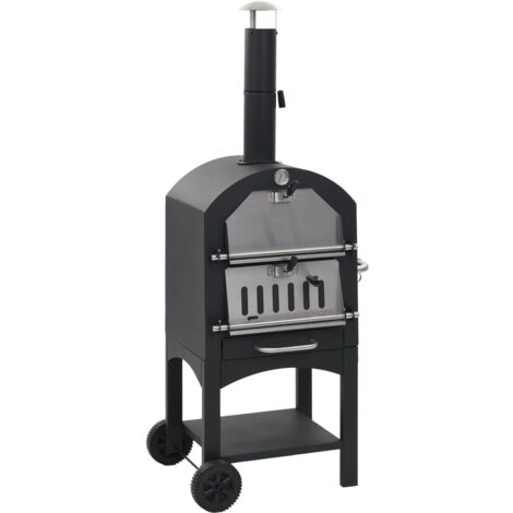 Hommoo Horno de pizza exterior carbón de arcilla refractaria