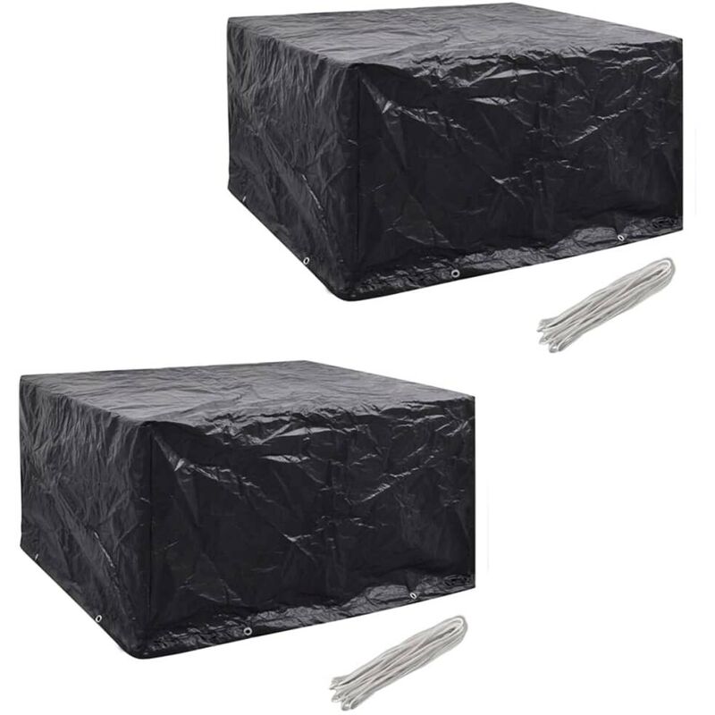 Housses de mobilier de jardin 2 pcs Rotin 8 ?illets 172x113 cm HDV21356 - Hommoo