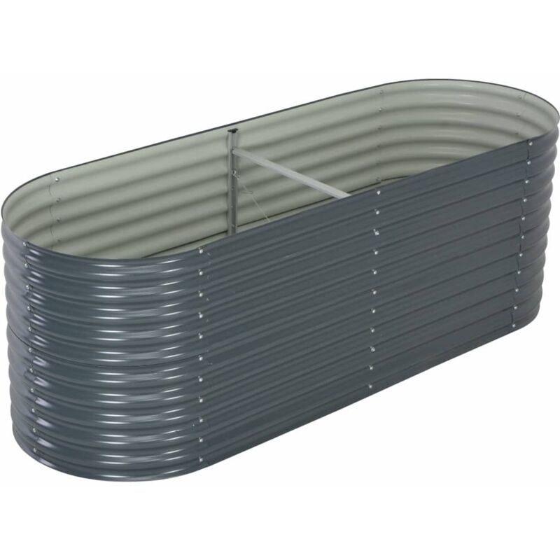 

Jardinera de acero galvanizado 240x80x81 cm gris - Hommoo