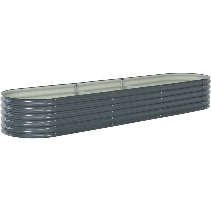 

Jardinera de acero galvanizado 320x80x44 cm gris - Hommoo