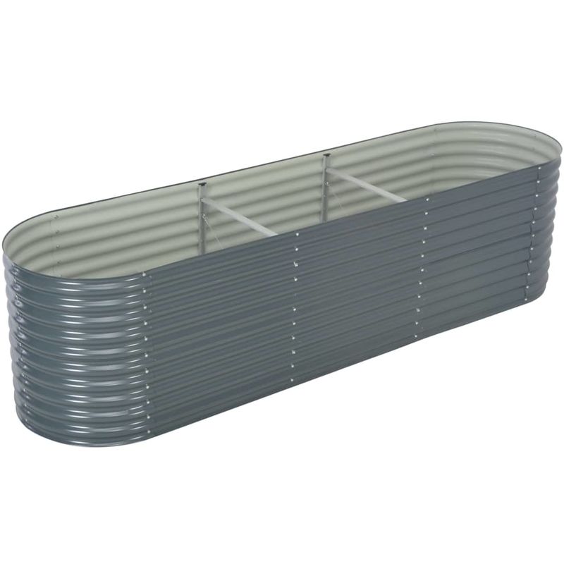 

Jardinera de acero galvanizado 320x80x81 cm gris - Hommoo