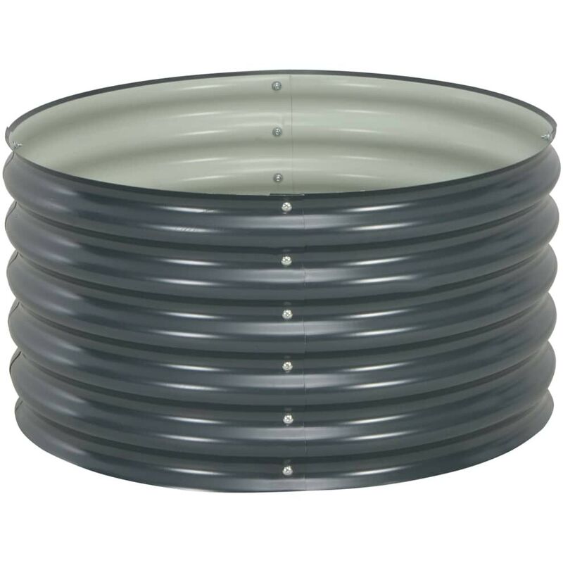 

Jardinera de acero galvanizado 80x80x44 cm gris - Hommoo