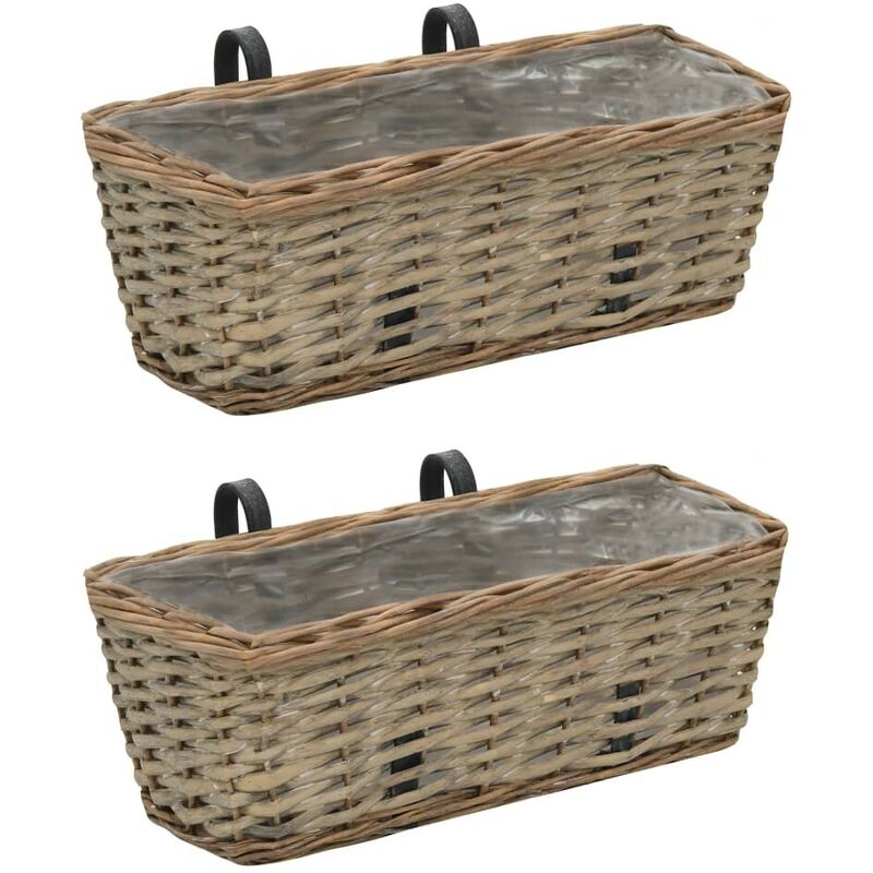 

Jardinera de balcón con forro PE 40 cm 2 unidades - Hommoo