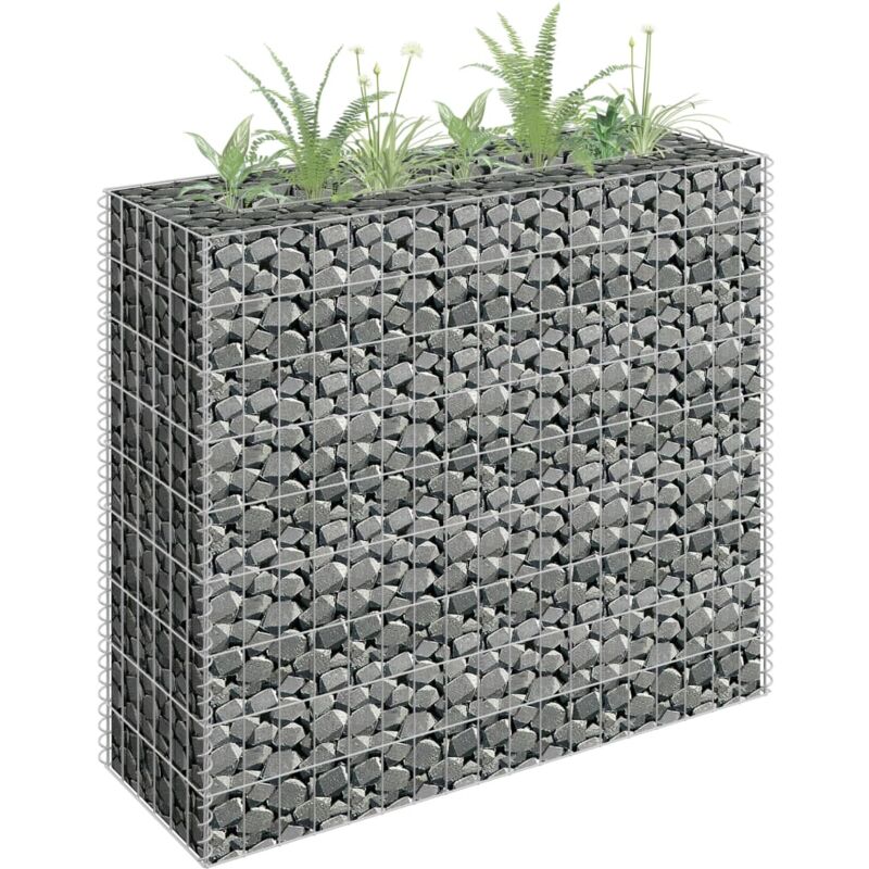 

Jardinera de gaviones de acero galvanizado 90x30x90 cm - Hommoo