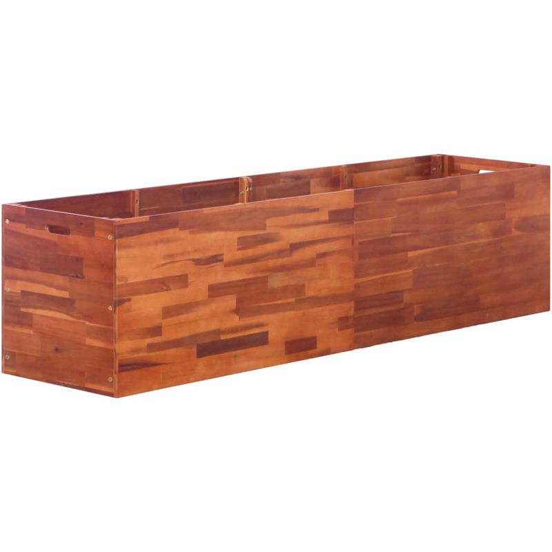 

Jardinera de madera de acacia 200x50x50 cm - Hommoo