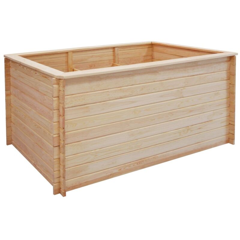 

Jardinera de madera de pino 19 mm 150x100x80 cm - Hommoo