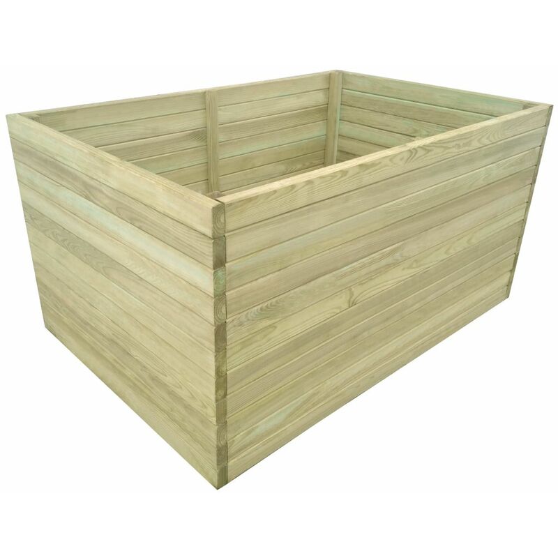 

Jardinera de madera de pino impregnada 100x100x77 cm - Hommoo