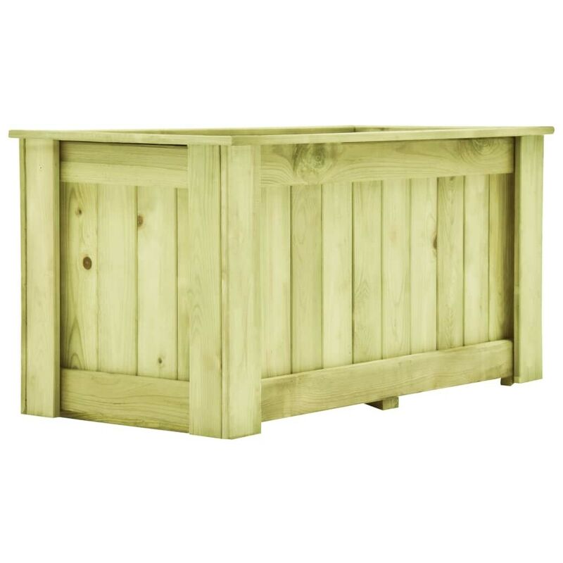 

Jardinera de madera de pino impregnada 100x50x50 cm - Hommoo