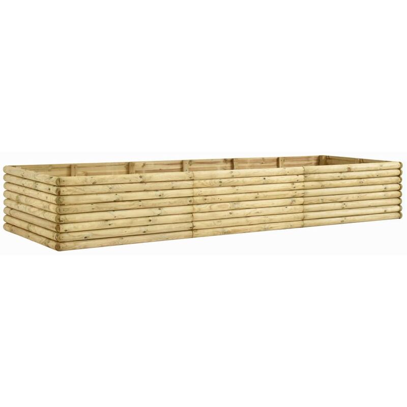 

Jardinera de madera de pino impregnada 19 mm 300x100x48 cm - Hommoo