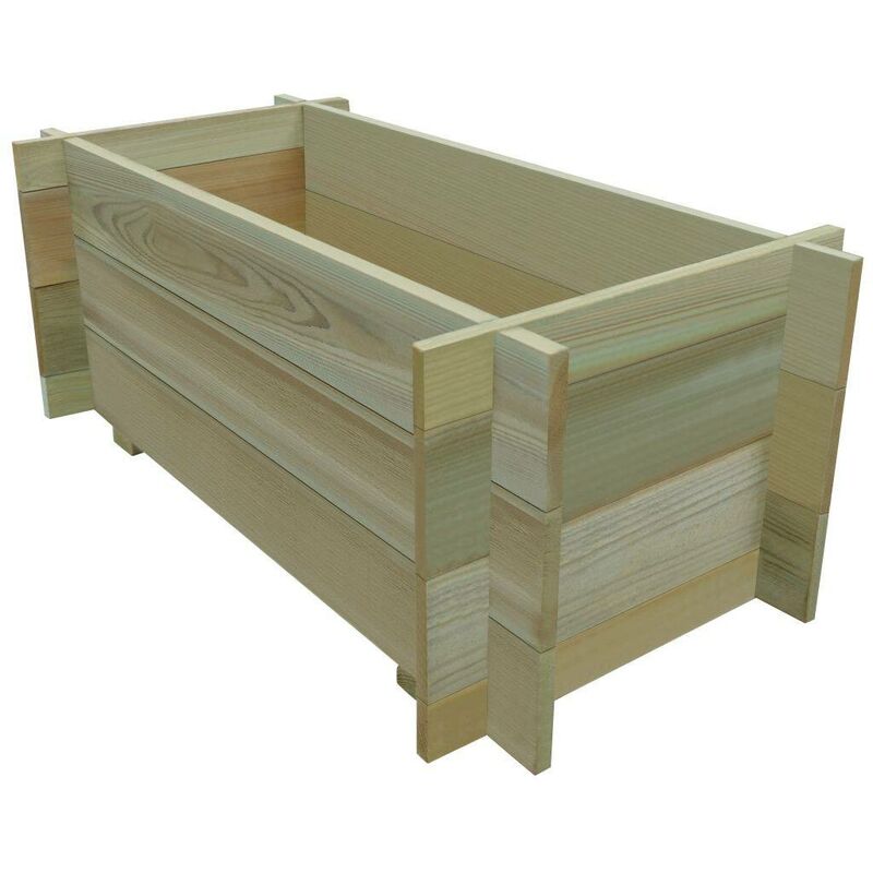

Jardinera de verduras madera pino impregnada 80 cm - Hommoo