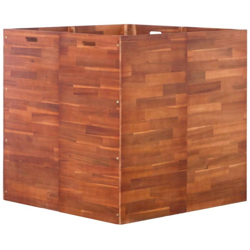 Hommoo - Jardiniere Bois d'acacia 100 x 100 x 100 cm HDV28246