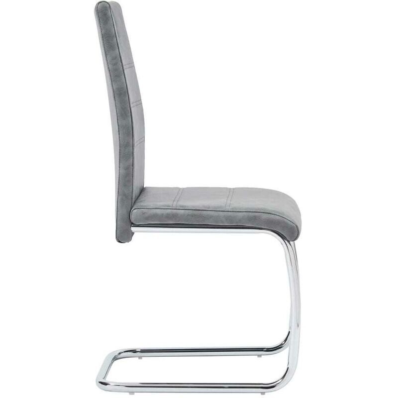 

Hommoo Juego de comedor 9 piezas cuero sintético gris
