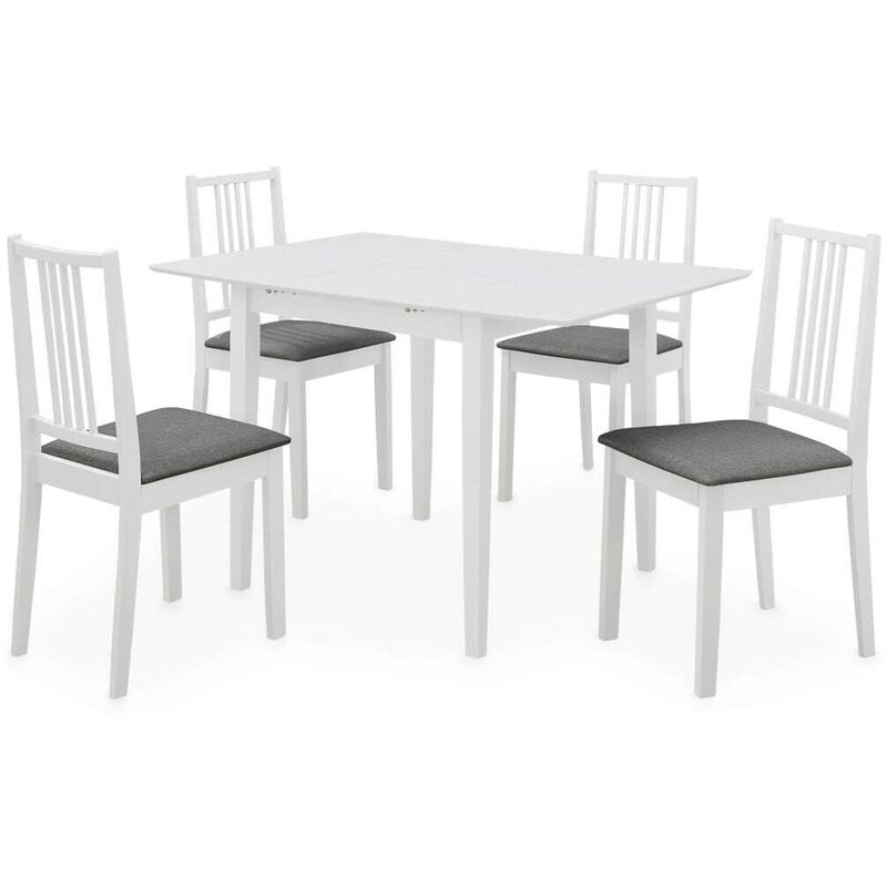 

Juego de muebles de comedor 5 piezas MDF blanco - Hommoo