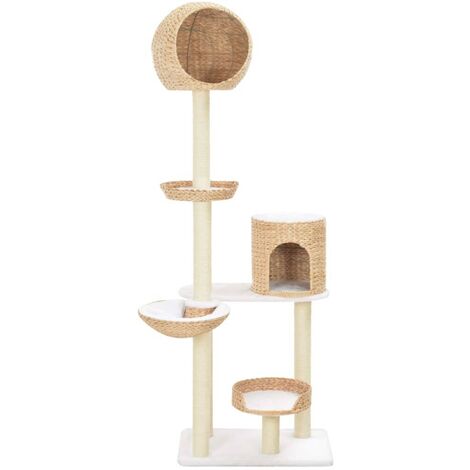 Hommoo Katzen-Kratzbaum Sisal Seegras