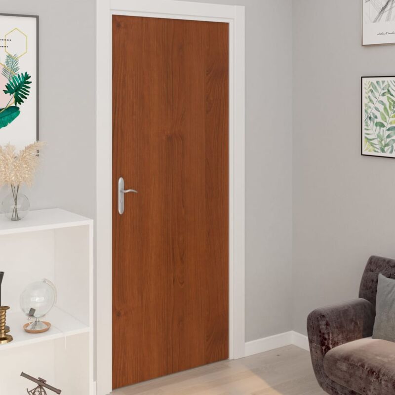 

Hommoo Láminas autoadhesivas puertas 2 uds PVC roble claro 210x90cm