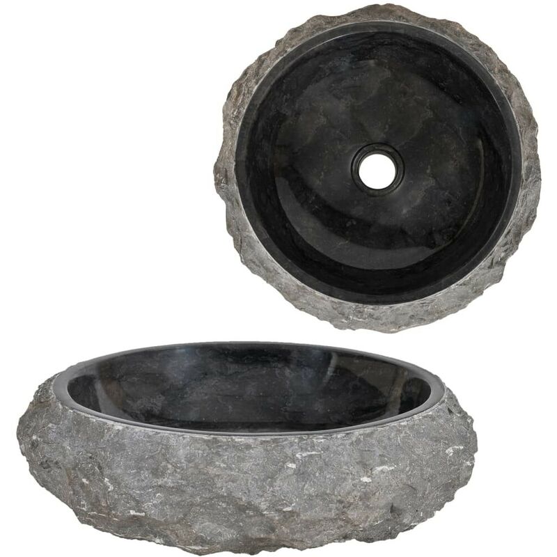 

Lavabo 40x12 cm de mármol negro - Hommoo