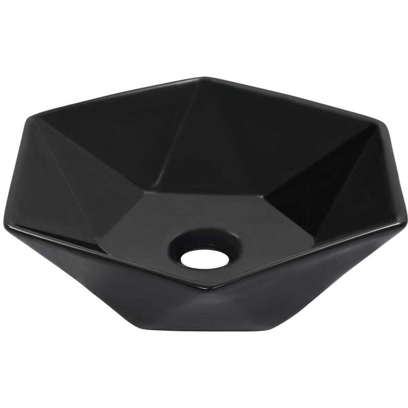 

Lavabo 41x36,5x12 cm cerámica negro - Hommoo