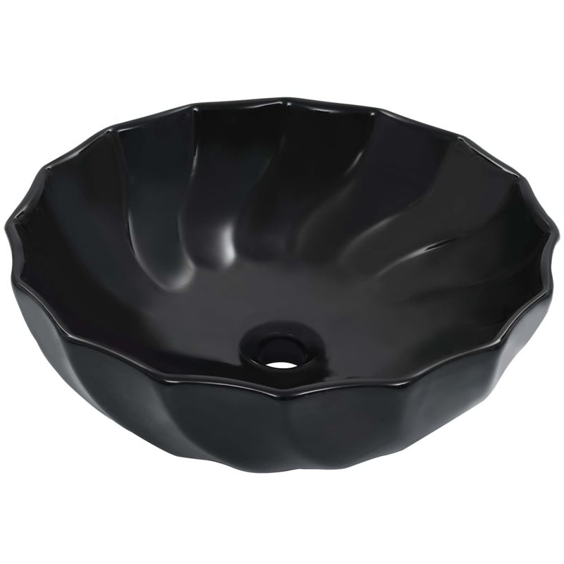 

Lavabo 46x17 cm cerámica negro - Hommoo