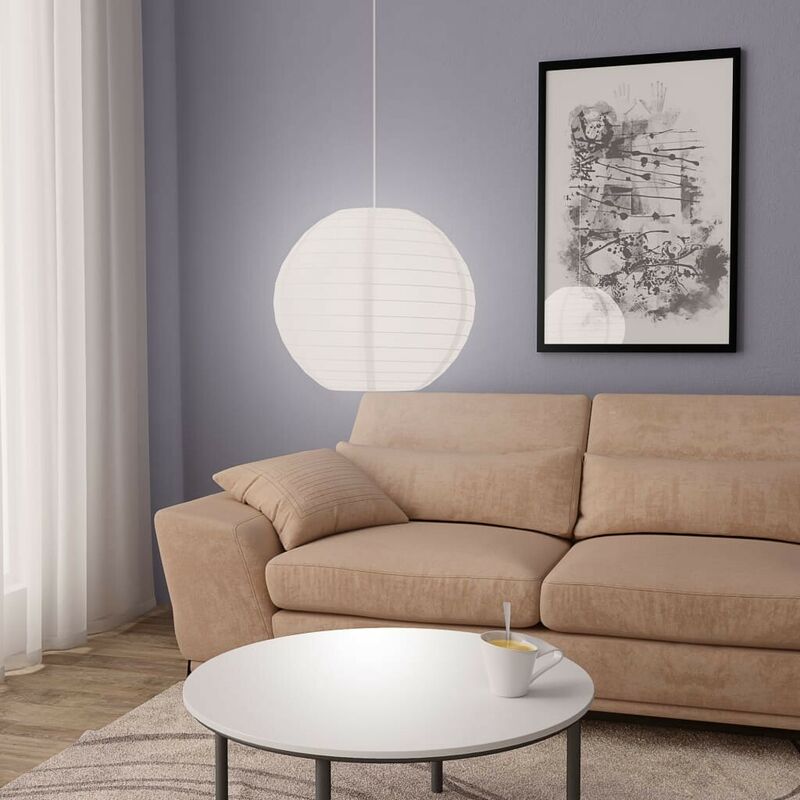 

Lámpara colgante blanca E27 45 cm - Hommoo