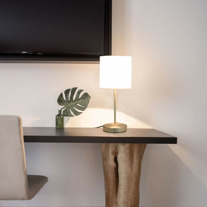 

Lámparas de mesa 2 unidades con botón táctil blanco E14 - Hommoo