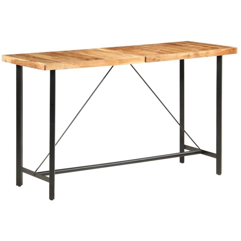 

Mesa alta de cocina de madera maciza de acacia 180x70x107 cm - Hommoo