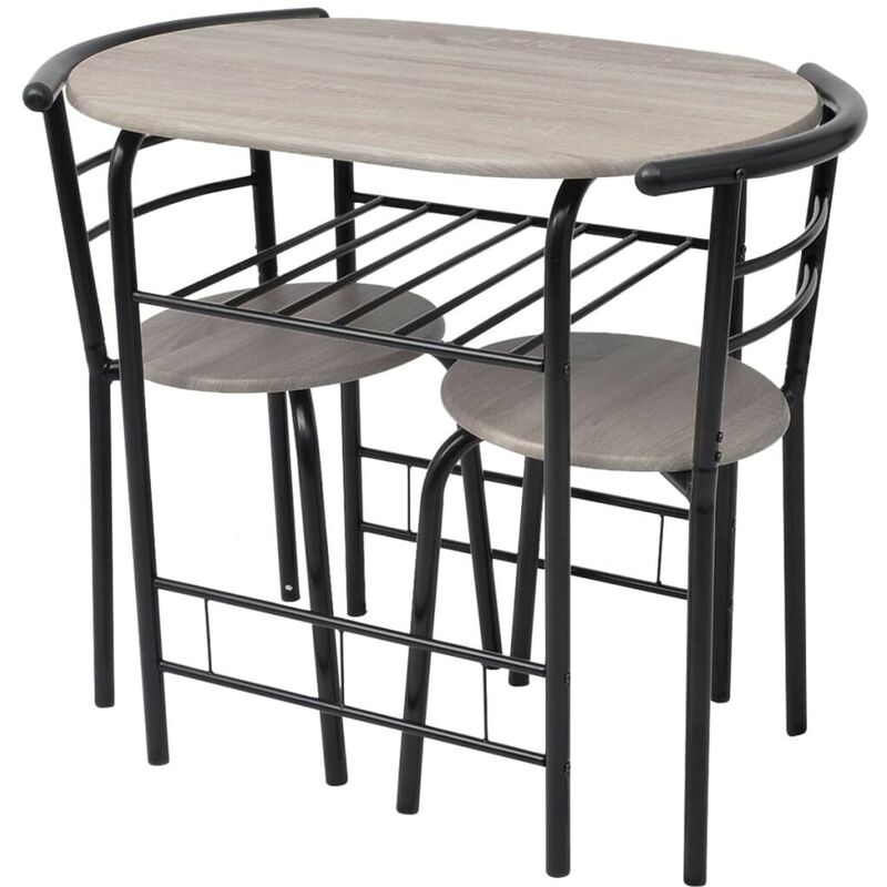 

Mesa alta de cocina o bar con taburetes MDF - Hommoo