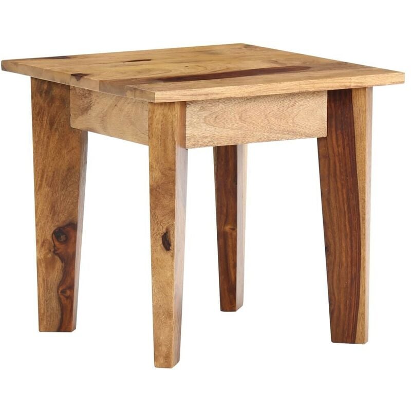 

Mesa auxiliar de madera maciza de sheesham 43x43x40 cm - Hommoo