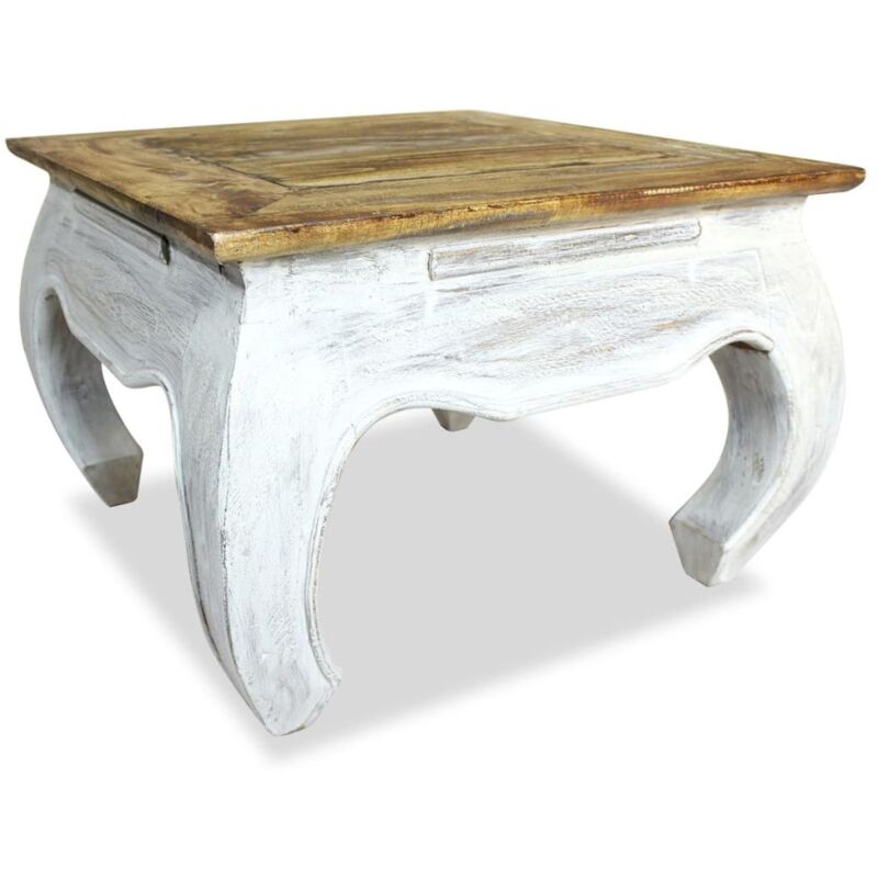 

Hommoo Mesa auxiliar de madera maciza reciclada 50x50x35 cm