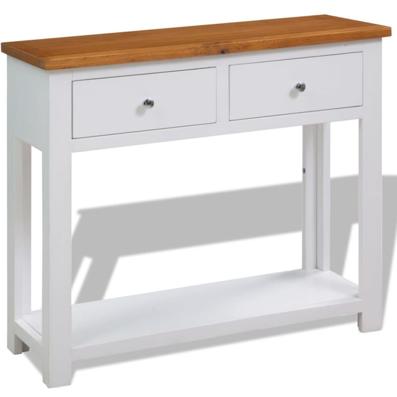 

Mesa consola de madera de roble 83x30x73 cm - Hommoo