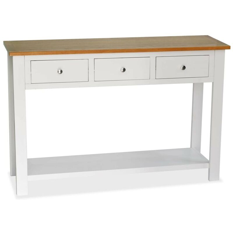 

Mesa consola de madera de roble maciza 118x35x77 cm - Hommoo