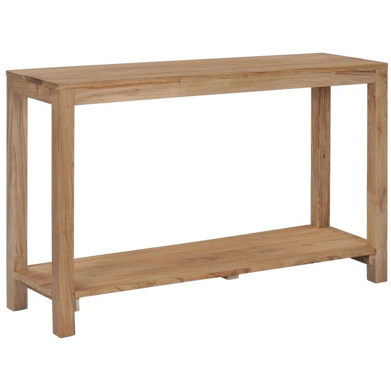 

Mesa consola de madera de teca maciza 120x35x75 cm - Hommoo