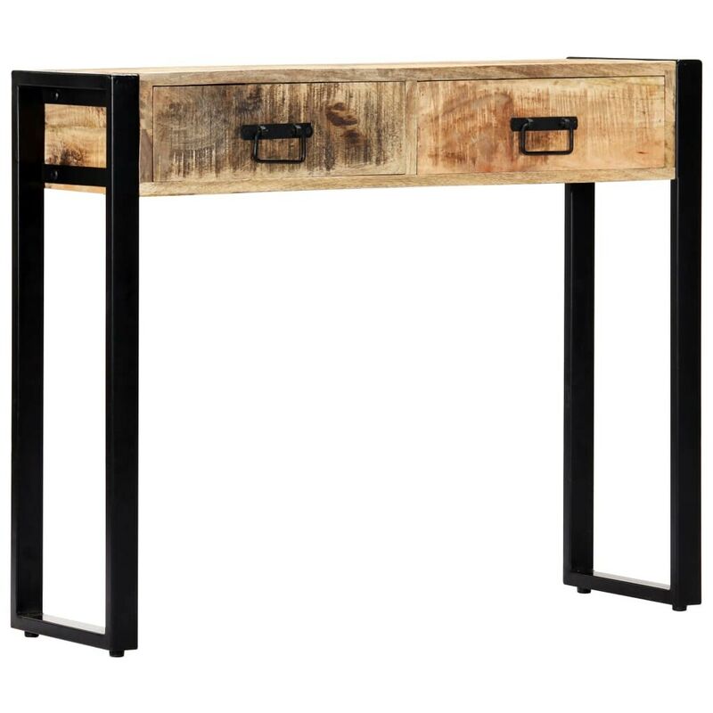 

Mesa consola de madera maciza de mango 90x30x75 cm - Hommoo