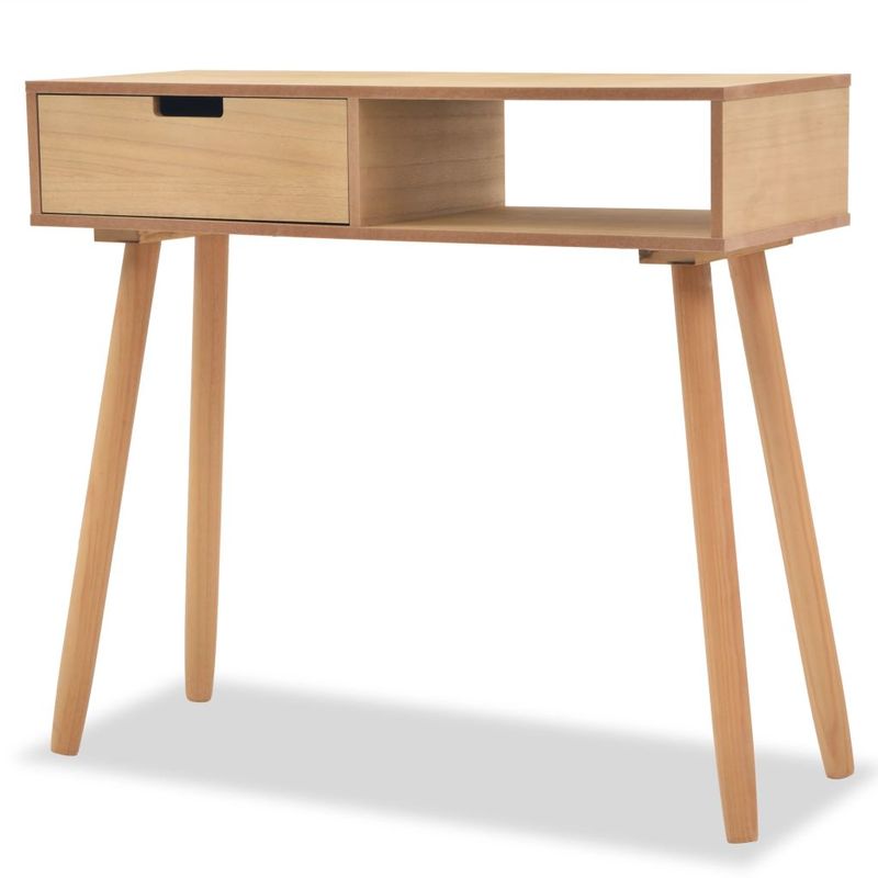 

Mesa consola de madera maciza de pino 80x30x72 cm marrón - Hommoo