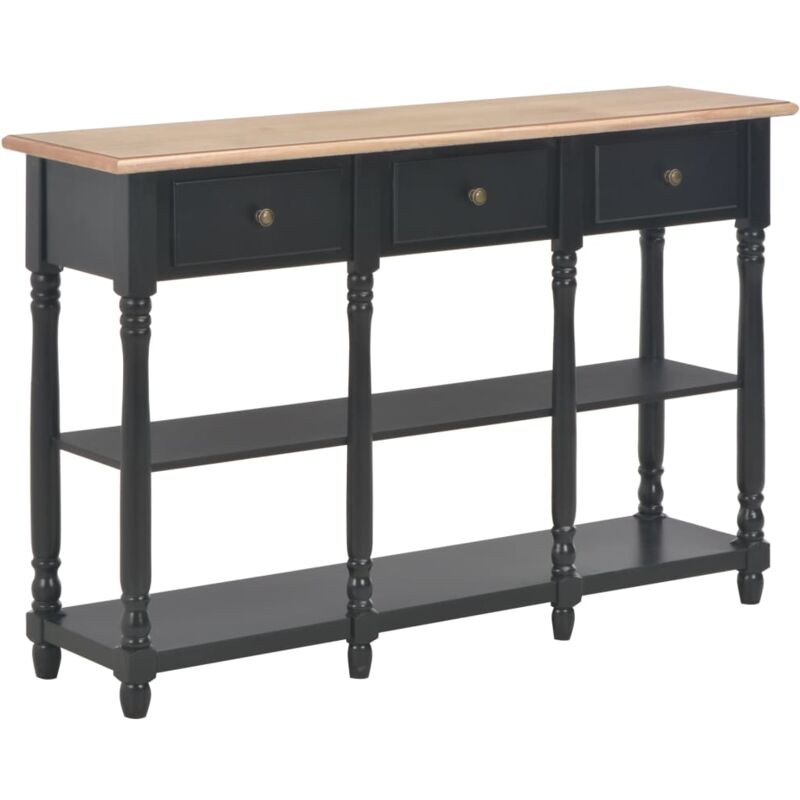 

Mesa consola de MDF negra 120x30x76 cm - Hommoo