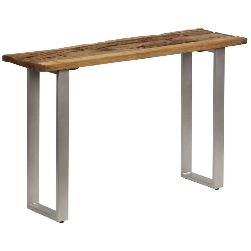 

Mesa consola madera reciclada y acero 120x35x76 cm - Hommoo