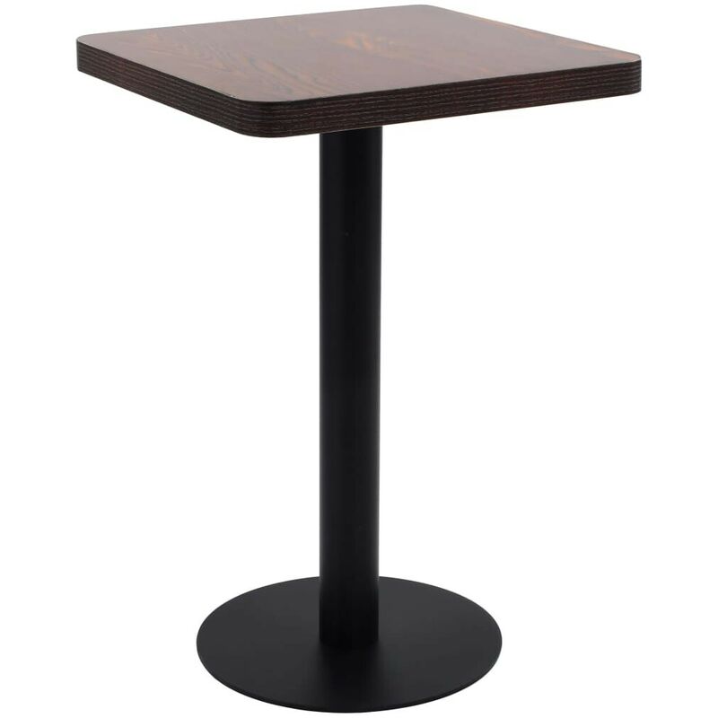 

Mesa de bistró MDF marrón oscuro 50x50 cm - Hommoo