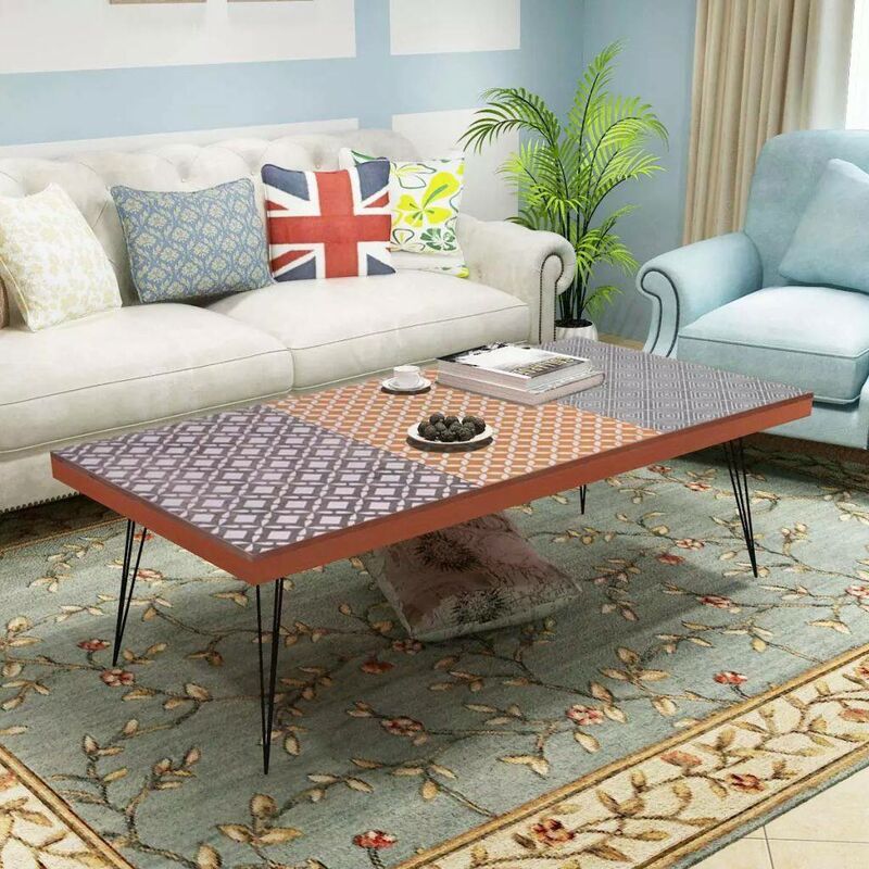 

Hommoo Mesa de centro 120x60x38 cm marrón