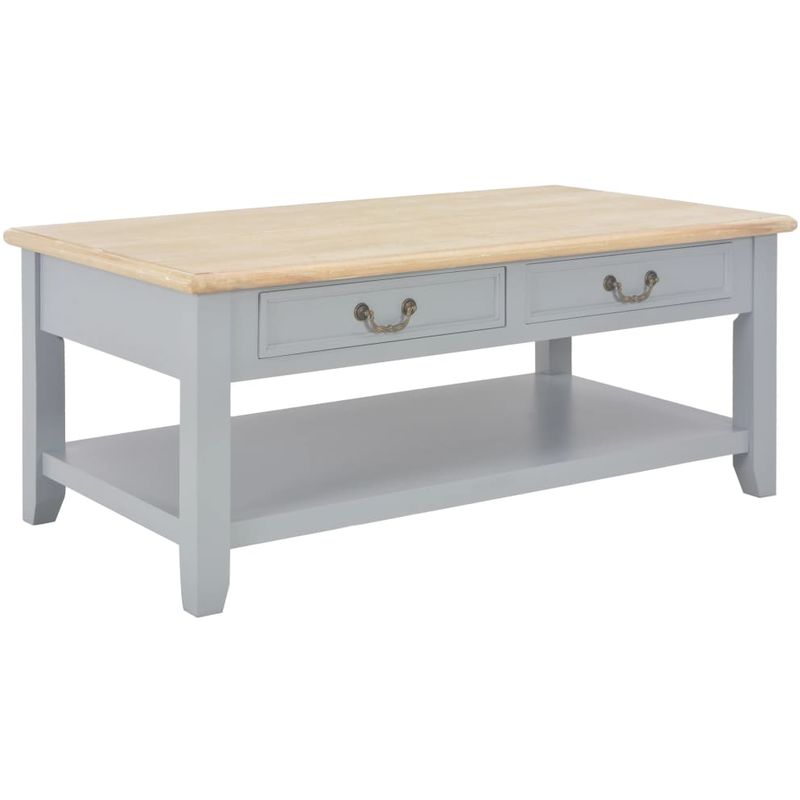 

Mesa de centro de madera gris 100x55x40 cm - Hommoo