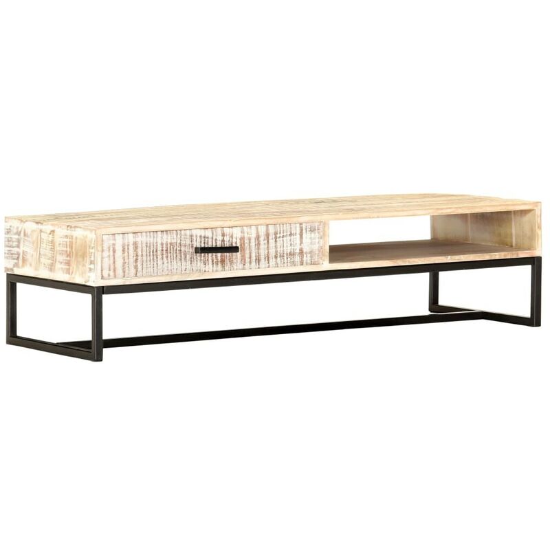 

Mesa de centro de madera maciza de acacia 117x50x30 cm - Hommoo