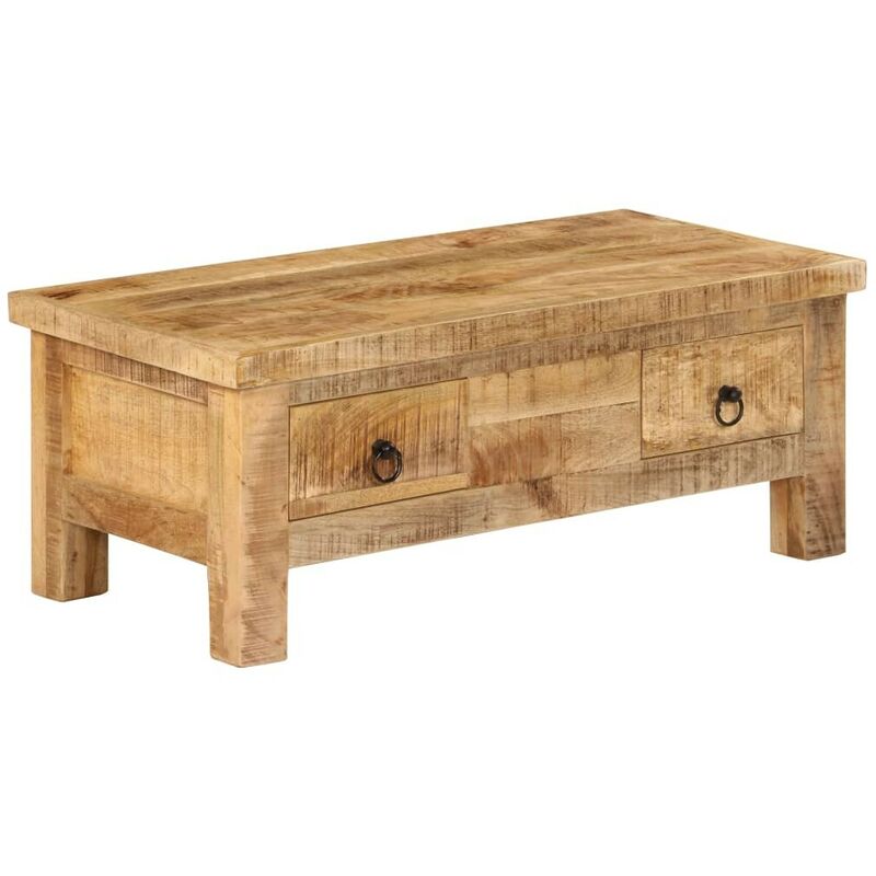 

Mesa de centro de madera maciza de mango 90x45x35 cm - Hommoo