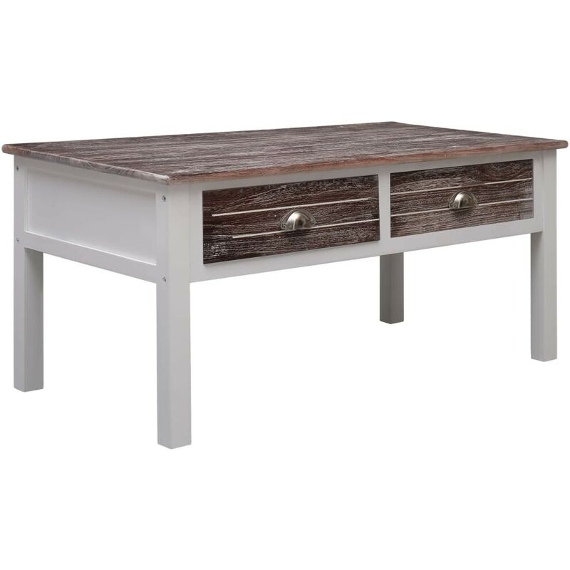 

Mesa de centro de madera marrón 100x50x45 cm - Hommoo