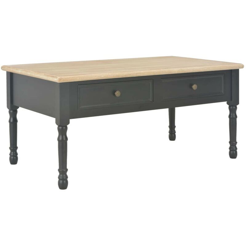 

Mesa de centro de madera negro 100x55x45 cm - Hommoo
