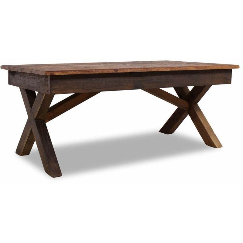 

Mesa de centro de madera reciclada 110x60x45 cm - Hommoo