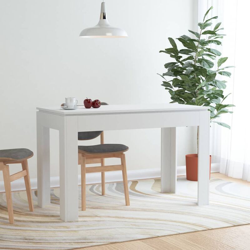 

Mesa de comedor de aglomerado blanco 120x60x76 cm - Hommoo